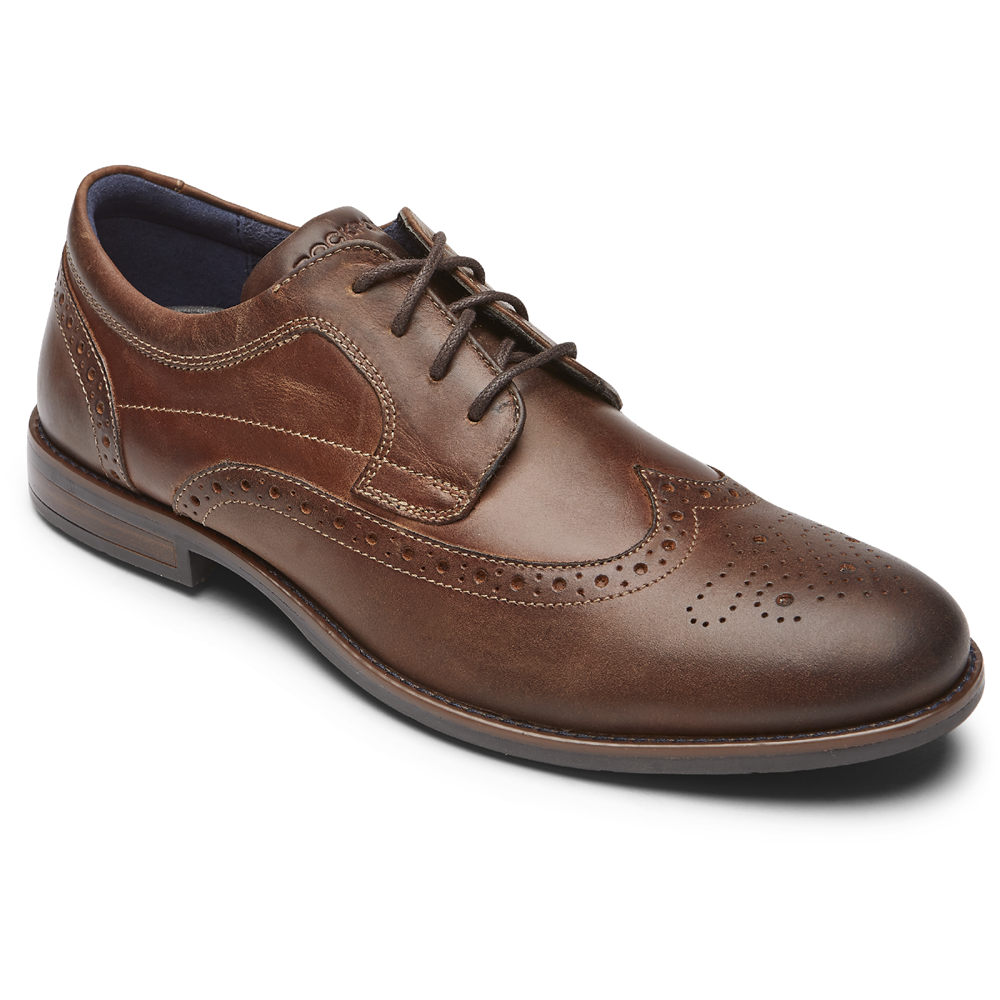 Sapatos Lace Ups Rockport Homem Marrom - Dustyn Wingtip - 10398WPYG